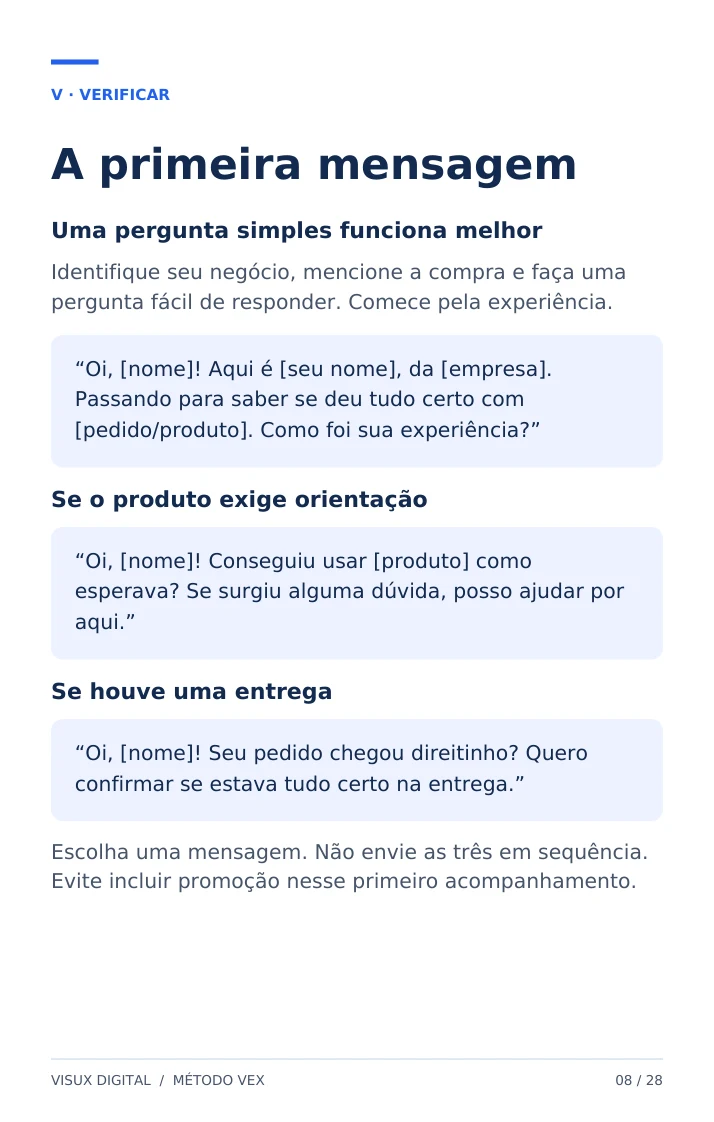Prévia da página 8: a primeira mensagem